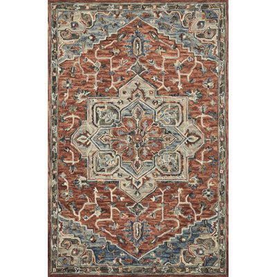 Goncalo Hand Hooked Wool Oriental Indoor Rug