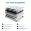 20cm Memory Foam  Pocket Sprung Mattress-109102255