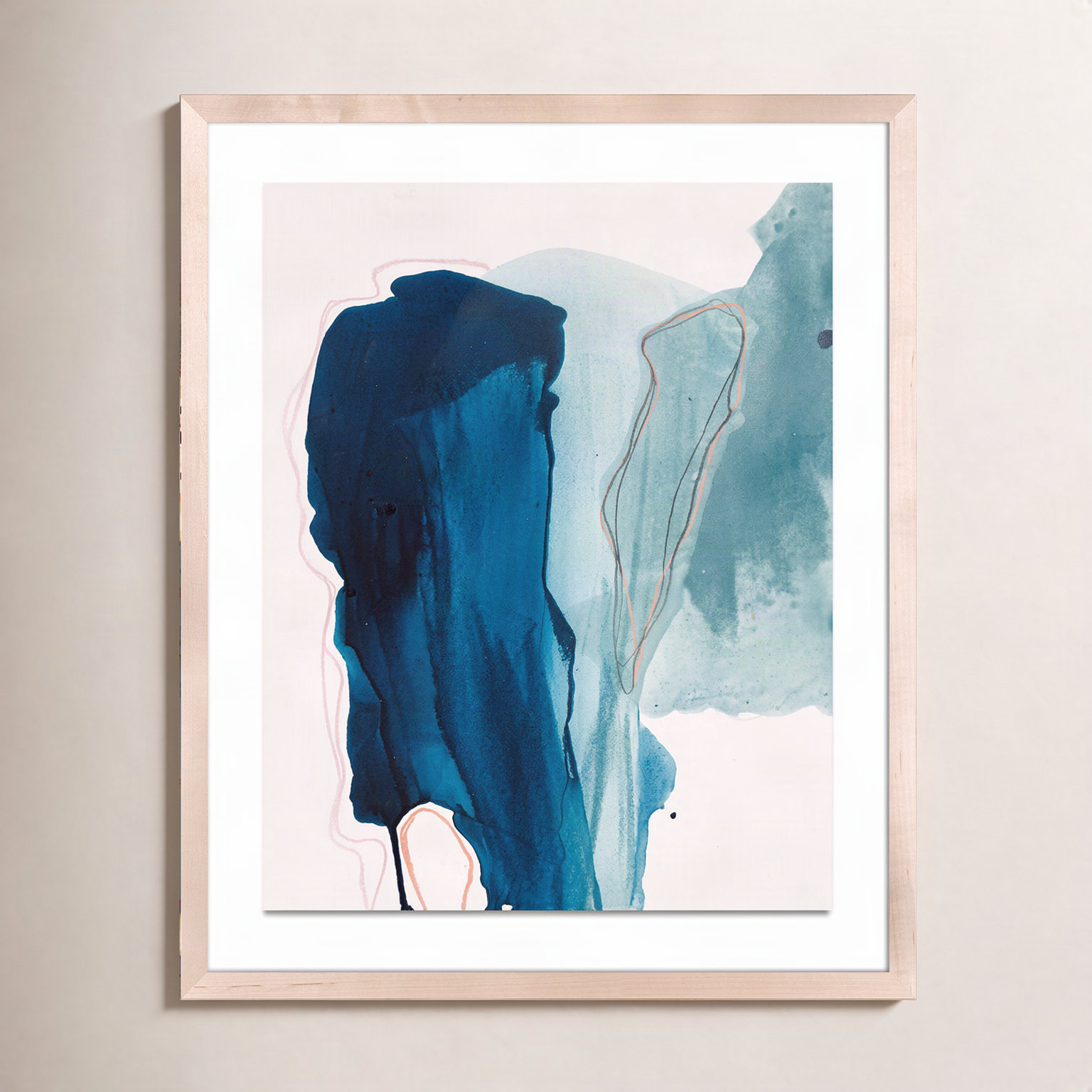 Kim Whiteside "Depth" Print, 24" H x 20" W x 1.5" D, Natural