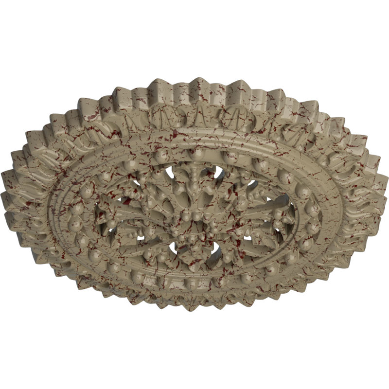 Médaillon de plafond H 18 1/2 po x l 18 1/2 po x P 1 1/2 po Sellek, Désert de Gobi craquelé