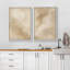 «Neutral Beige Abstract Cloudy Minimal Wall Art», reproduction d'art sur toile encadrée dans la chambre principale-479851079-479851080-479851085