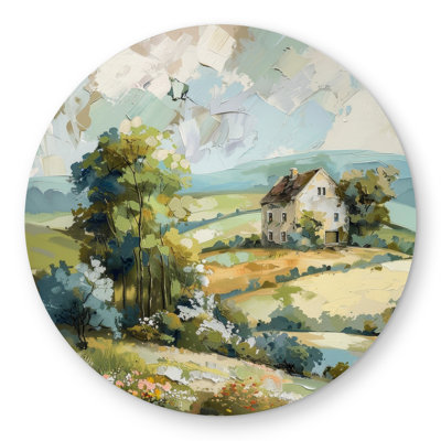 On the plain Orange Round Outdoor Area Rug for Home Decor