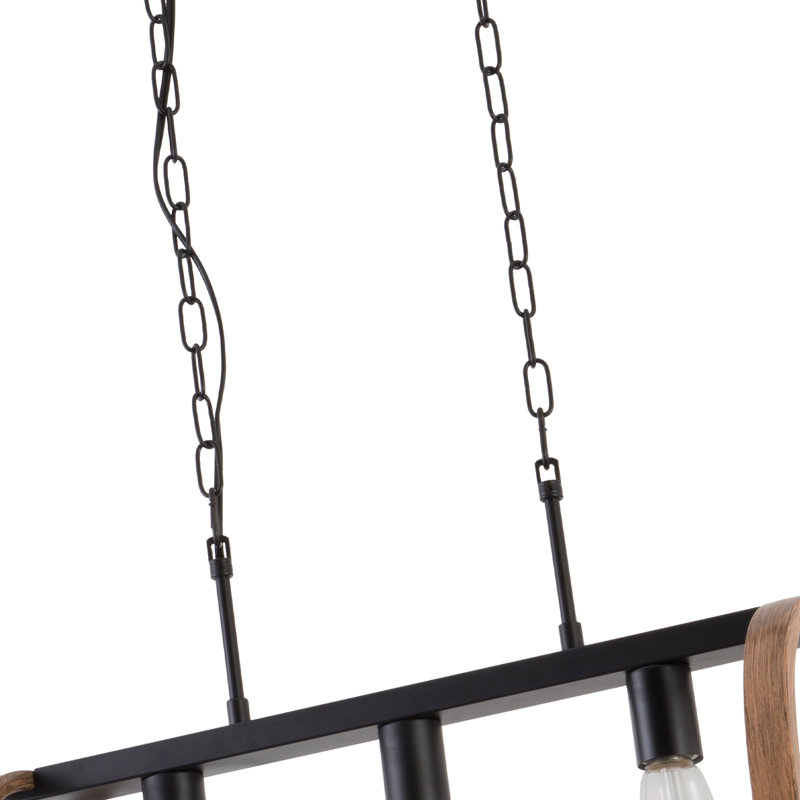 Tykiesha 3 - Light Brown/Black Square/Rectangle Pendant
