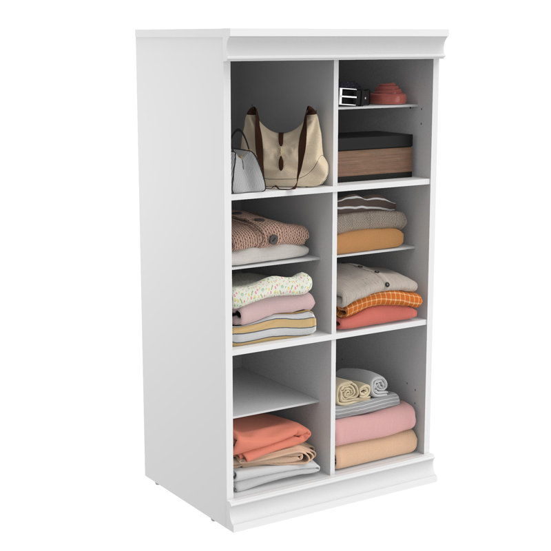 Modular Storage 21.38" W 12-Shelf Divided Unit, White