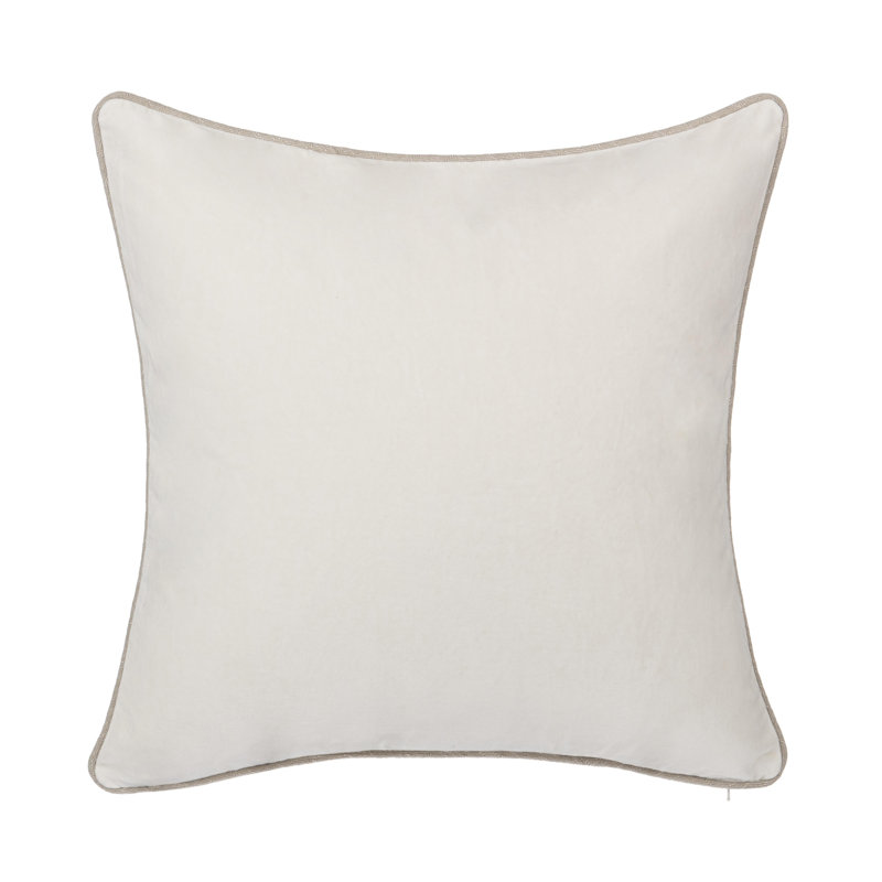 Harriet Pillow Cover & Insert, Ivory, Square 22"