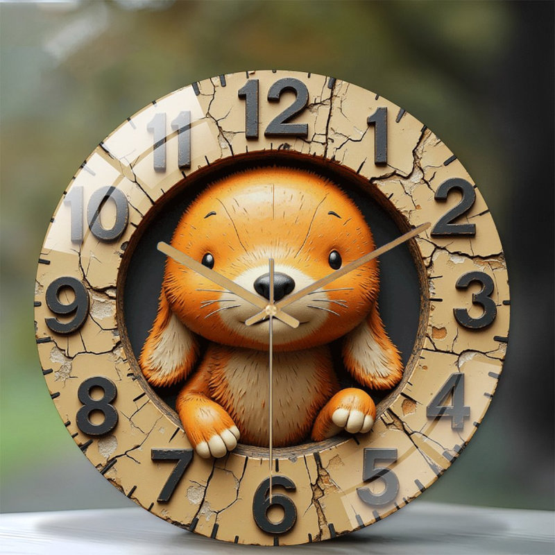 Horloge murale en verre 12 po