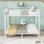 Full XL Over Queen Metal Bunk Bed with Ladders