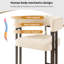 48cm H Upholstered Metal Armchair in Beige-1211764329