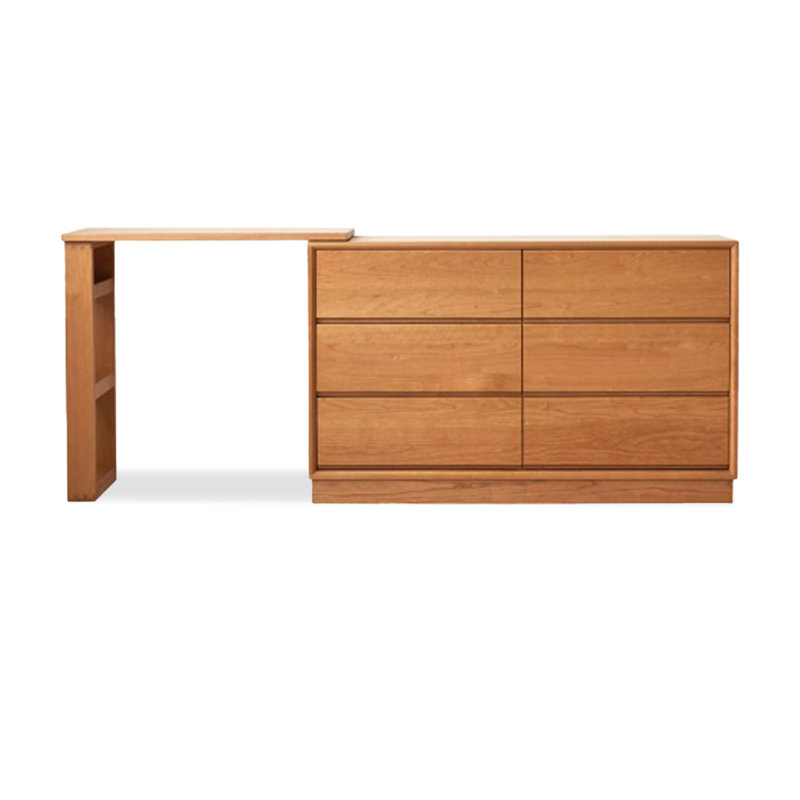 Bureau en L en bois massif - Commode - Commode, H 29,53 po x l 47,24 po x P 47,24 po