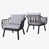 Coussin gris / cadre noir est en rupture de stock