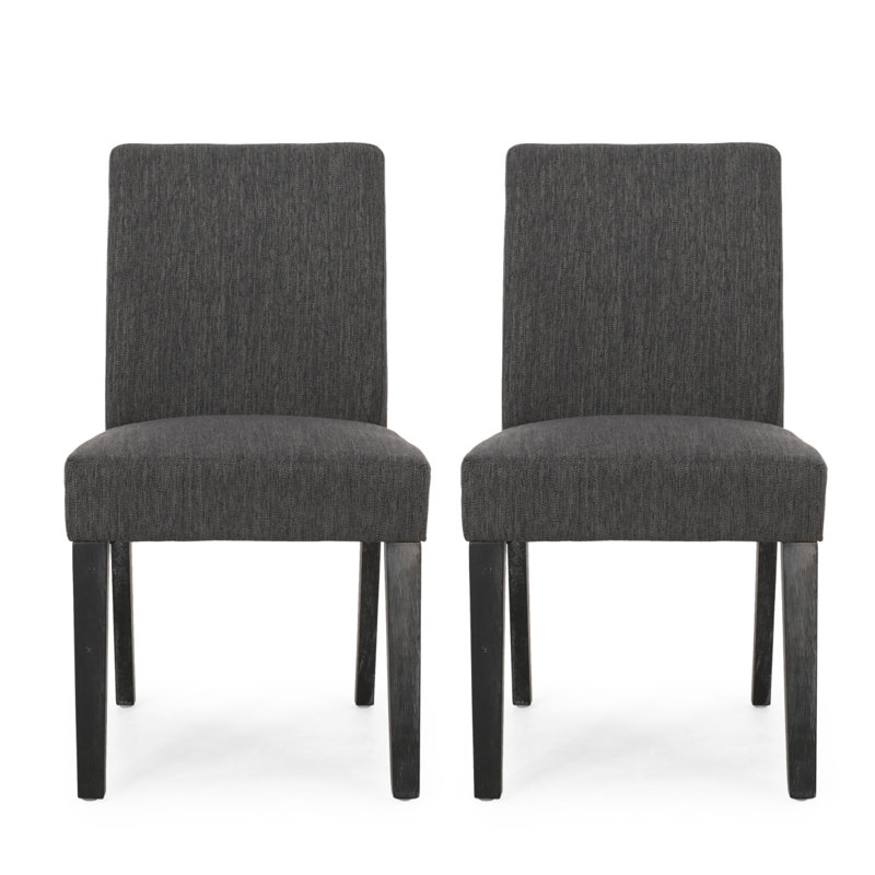 Chaise de salle à manger [Ensemble de 2 pièces], Gris anthracite