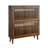 Storage Cabinet, Modern, Shoe Storage, 31.5-Inch Walnut, Medieval Independent, Fence With 2 Flip Drawers