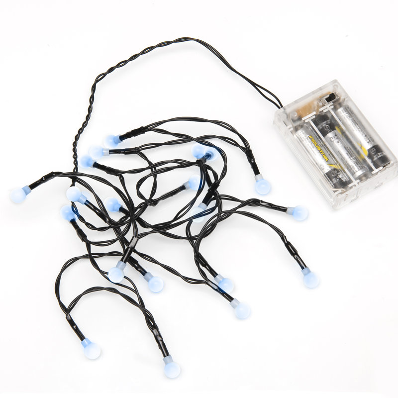 LED Battery Powered Wide Angle LED String Light, Blue, 182cm L
