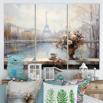 Hiver Paris, Tour Eiffel, ville charmante IV - Art mural de Paris