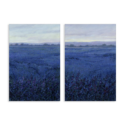 Flowering Field Purple Haze 2 PC Canvas Wall Art Set by Tim Otoole