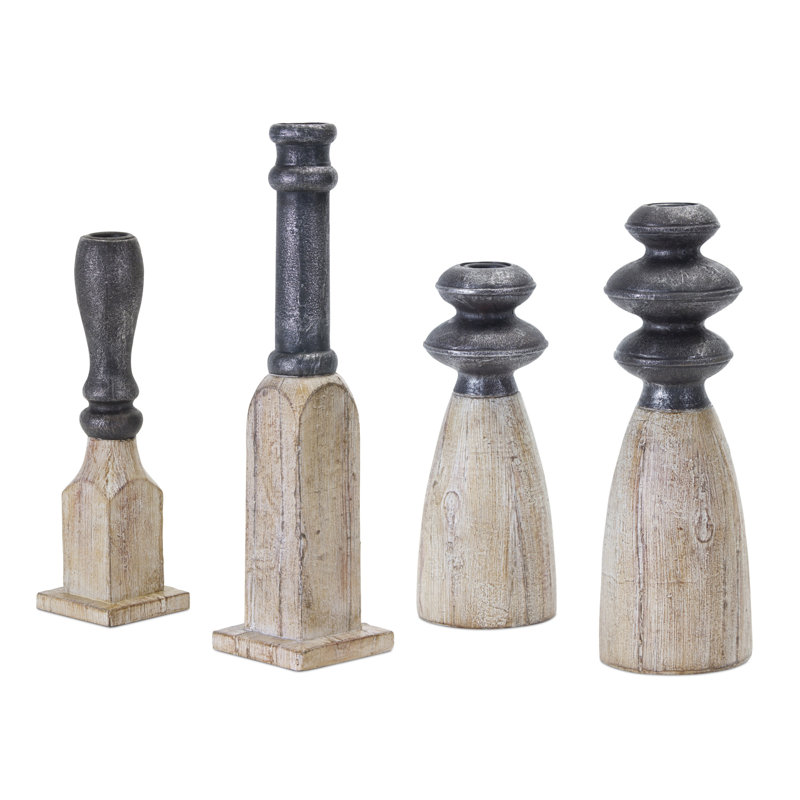 Ensemble de quatre plateaux de table en résine naturelle et noire ornée de poudre de pierre