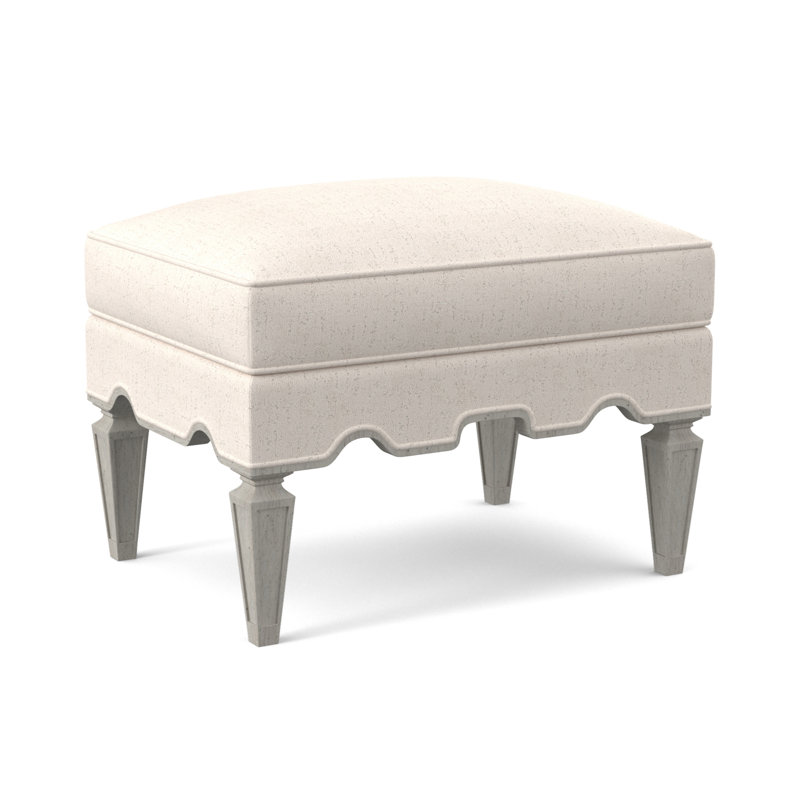 Repose-pieds Palm Beach, Bisque, 100% polyester ivoire Venise