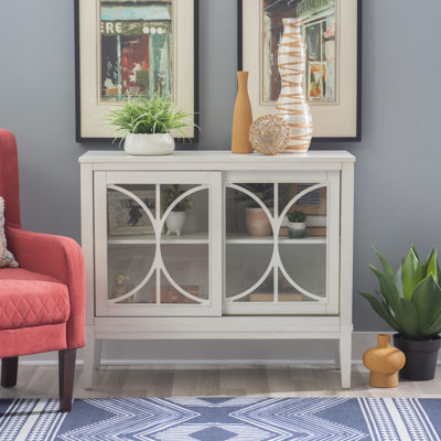 Armoire d'appoint en verre avec tablette réglable Melrose