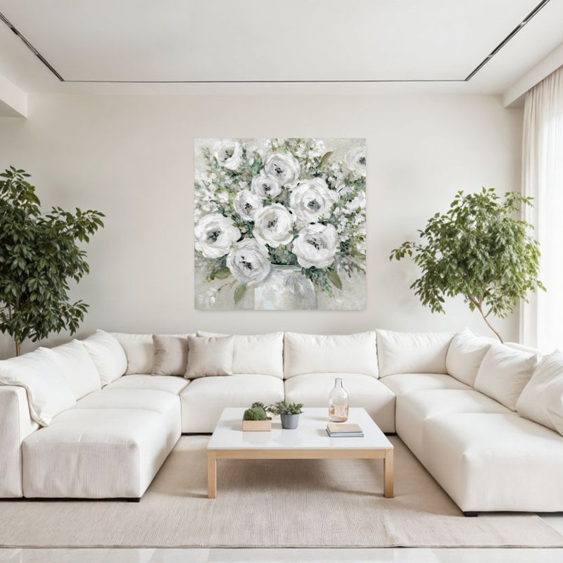 Art mural simple Simply Soft Flower, H 48 po x l 48 po