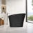 47" Japanese Deep Soaking Solid Surface Bathtub In Matte Black-123515535
