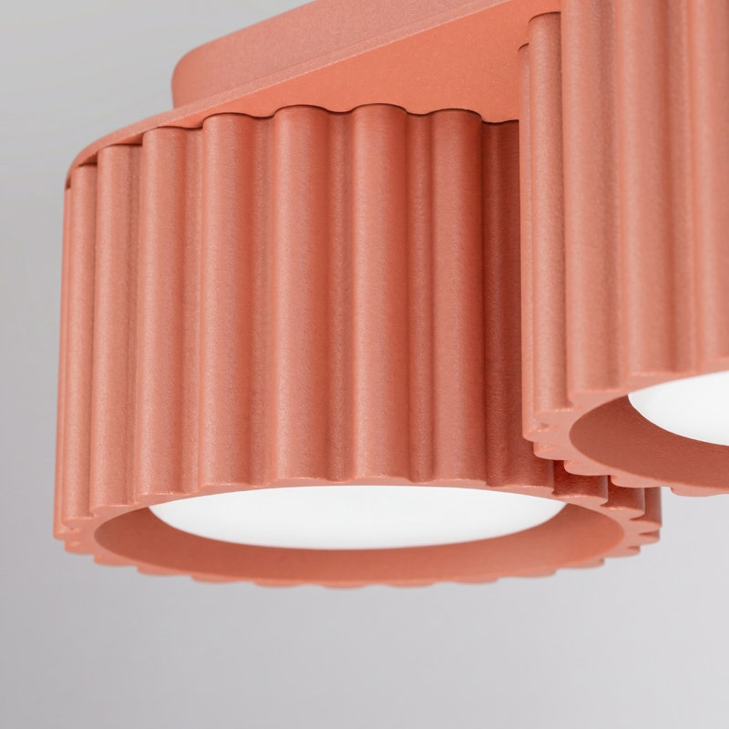Aura Aluminium Flush Mount, Peach, 32,5x10x8 cm, 3 Lights