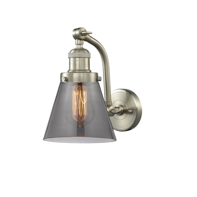 Cone 1 Light Sconce, Oil Rubbed Bronze, Clear