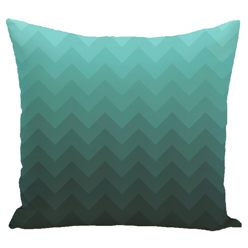 Stripe A Balance Chevron Reversible Throw Pillow, 26" x 26", Aqua