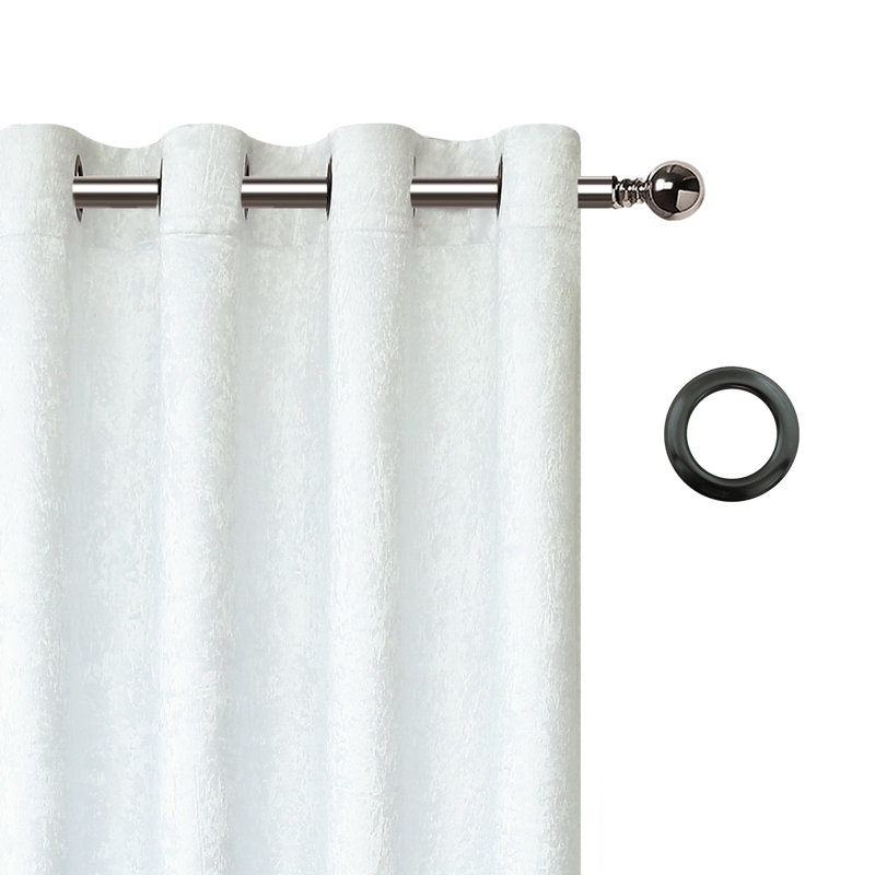 Eruh Semi Sheer Curtain Pair, White