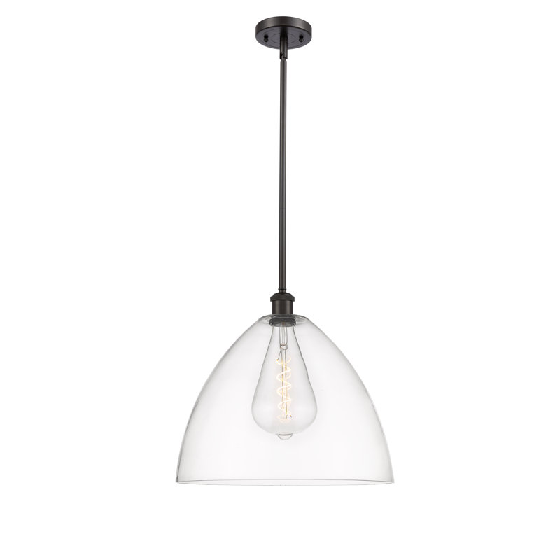 Alonta 1 - Light Single Pendant, Clear, 49.75" H x 16" W x 16" D, Oil Rubbed Bronze