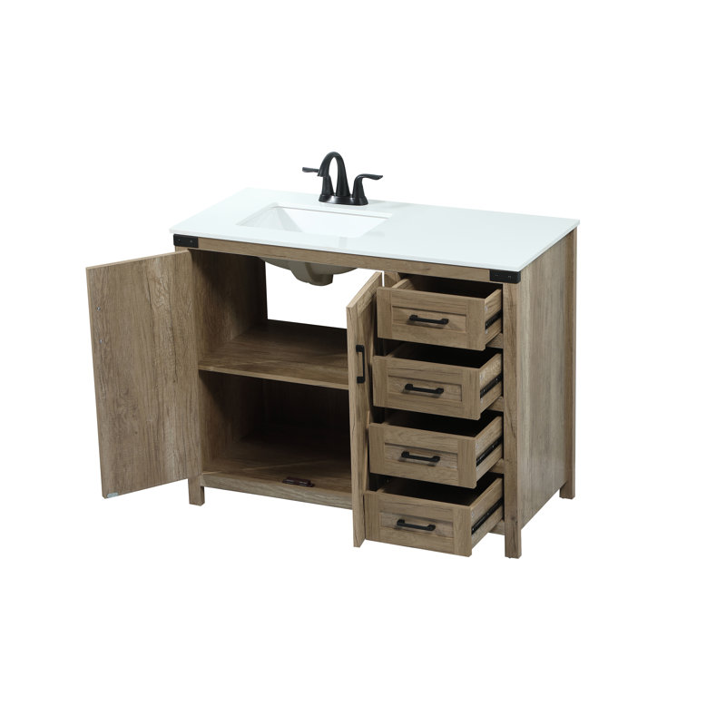 Ensemble de meuble-lavabo simple 42 po Grant, Chêne naturel