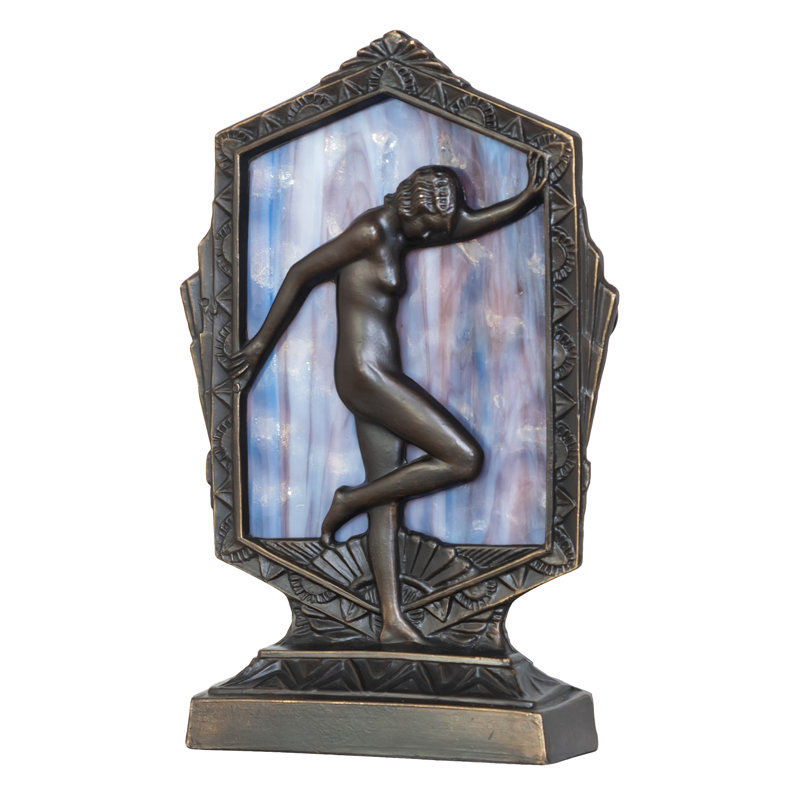 Lampe d'appoint 9 "High Deco Posing Lady, Bleu/blanc/rose