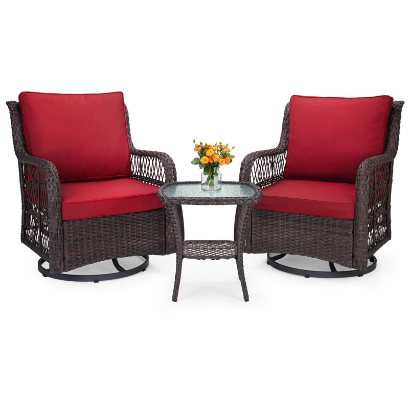 Fauteuil de salle à manger d'extérieur en osier avec coussin Celiyah, Similicuir beige pâle