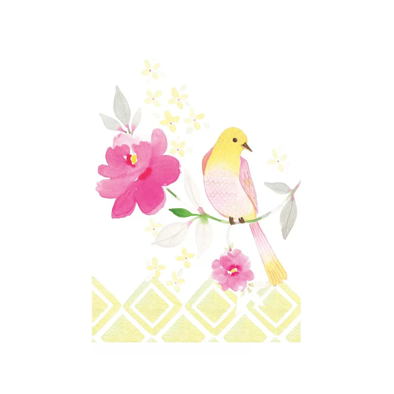 Bird On A Branch by Stephanie Ryan - Print on Canvas, 45.72cm H x 30.48cm W x 1.91cm D, Wrapped Canvas