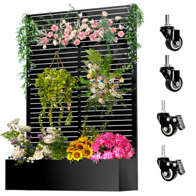 Metal Planter Box with Trellis