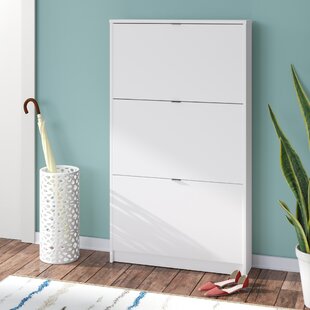 12 Pair Shoe Storage Cabinet Orren Ellis Finish: White