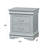 Louis Philippe III Platinum Finish Nightstand