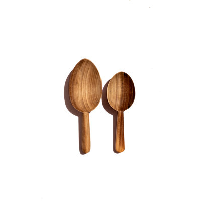 Walnut Scoop Spoon - Set of 2