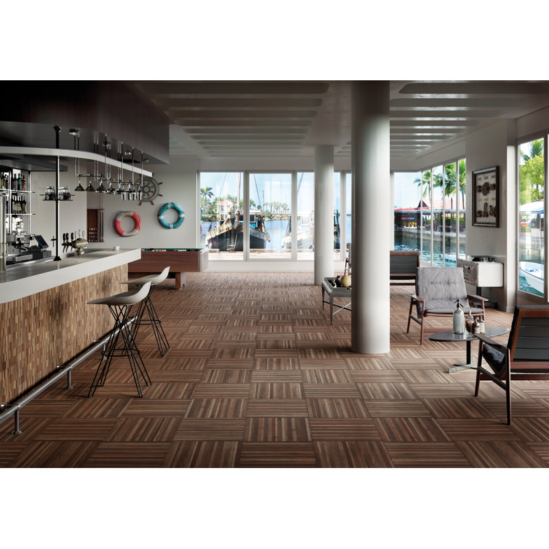 Wood Design 19" x 19" Porcelain Wood Look Wall & Floor Tile, Cherry