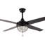 Ventilateur de plafond 42 po à 4 pales en cristal DEL avec télécommande et ensemble d'éclairage inclus-2073444491