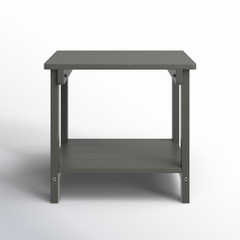 Clarence Rectangular Outdoor Side Table , 19.68'' in. W 15.74'' in. D, Gray