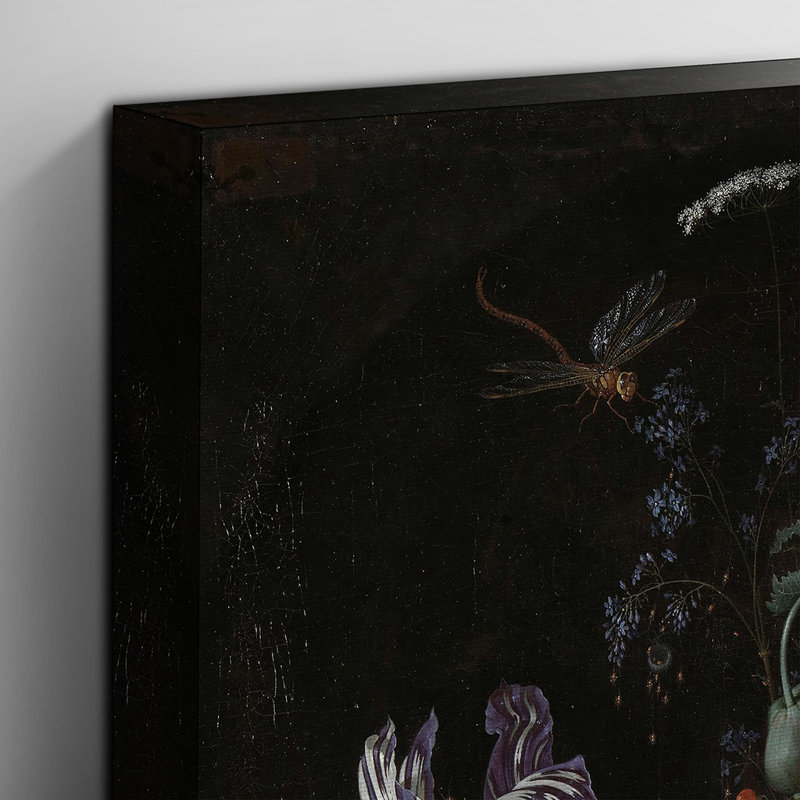 Still Life Flowers Snails by Abraham Mignon - Wrapped Canvas, 100cm H x 70cm W