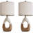 Boho Table Lamps Bedroom Living Room Set 2 Small Farmhouse Rattan Table Lamp 19”Rustic Home Decoration Nightstand Bedside Lamp For Office Compatible With Smart Light Bulbs(Not Include Bulbs)-1973530363