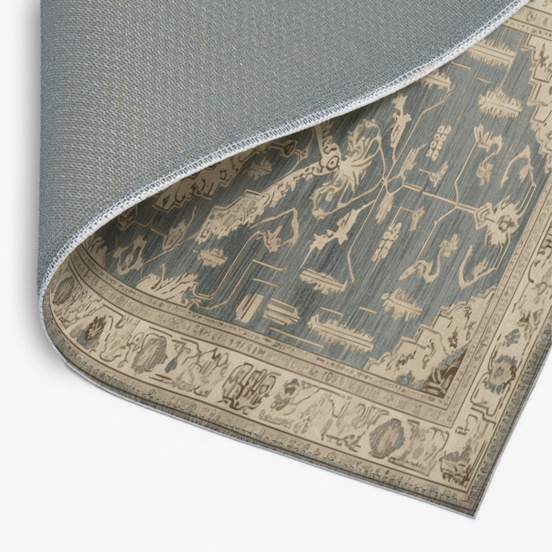 Beige Indoor and Outdoor Area Rug, Rectangle 2' x 3'