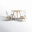 4-Person Round Dining Set with Solid Wood Tapered Legs-945869950