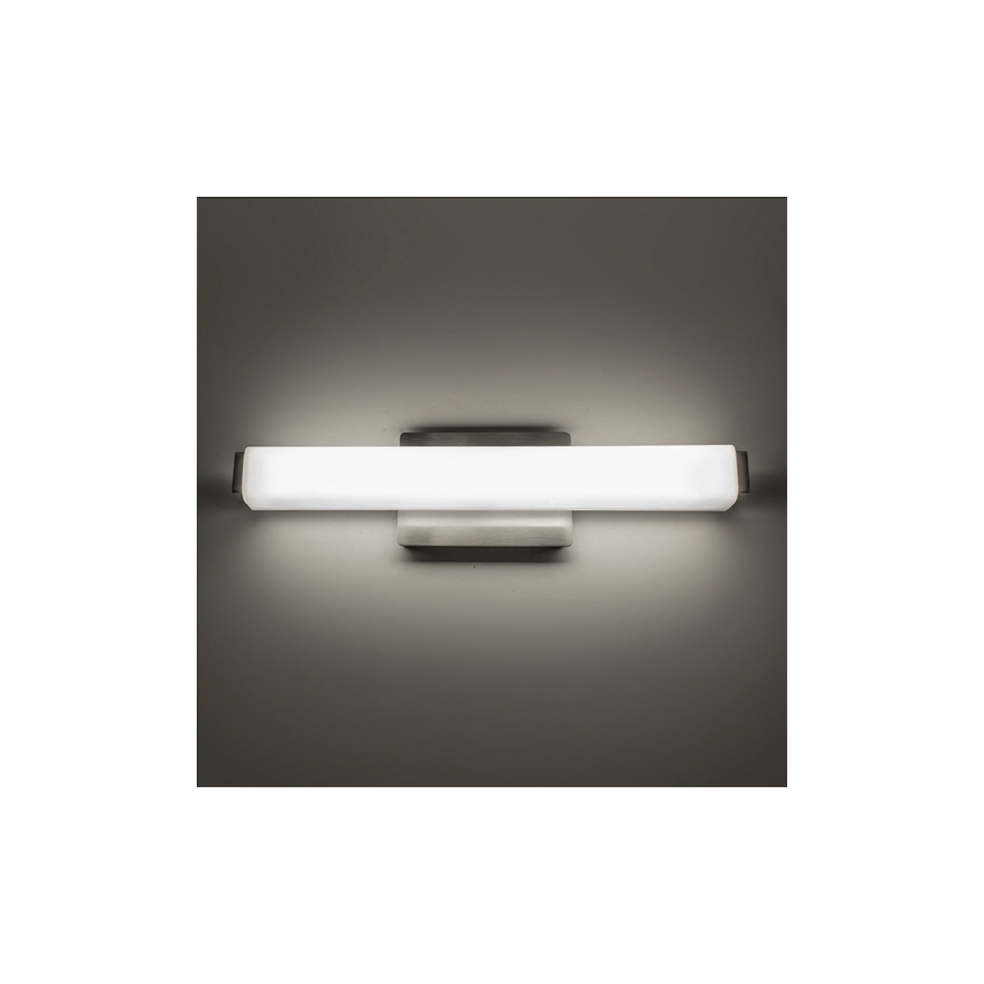 Erby Single Light Glass Aluminum Dimmable LED Flush Mounted Sconce, 2700K, Brushed Nickel