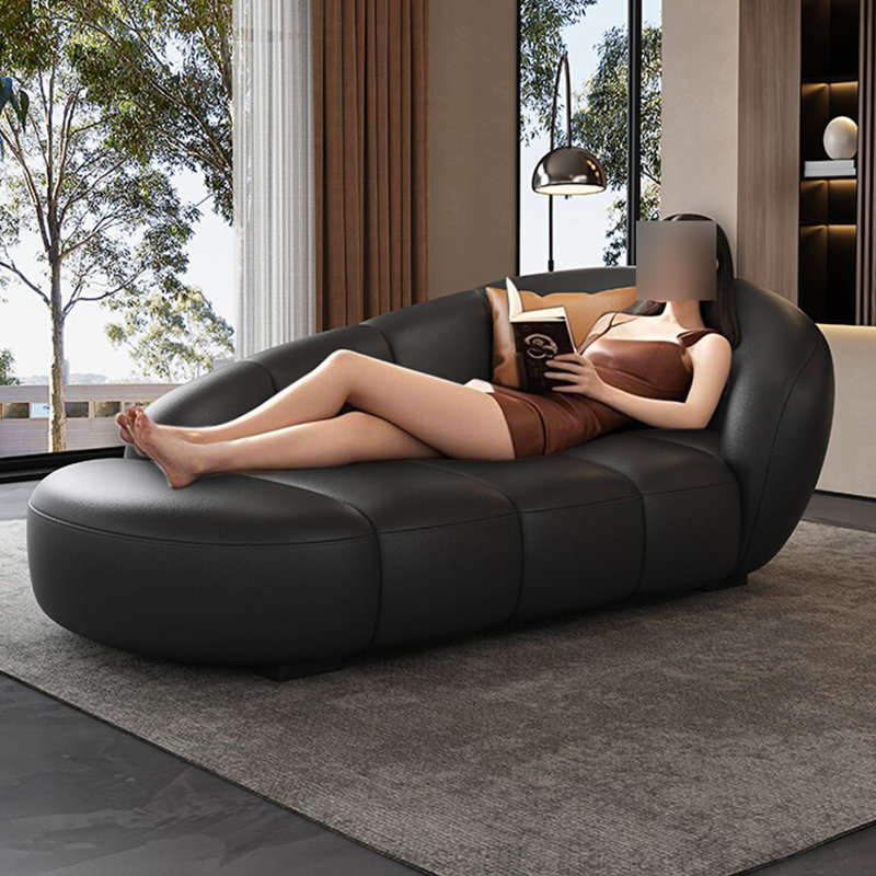 Méridiennes d'intérieur ergonomiques Minimalist Casual, Orienté à droite, Noir, noir, noir, noir