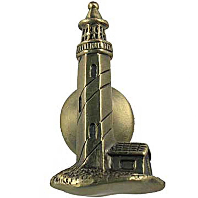 Antique Brass Lighthouse Cabinet Knob with Mounting Hardware