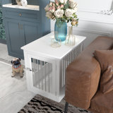 ARK Densign II  Indoor Wooden Pet Crate Crate & End Table Casual Bed Nightstand,DIY Pet Crate,With Installation Hardware Kit,SMALL