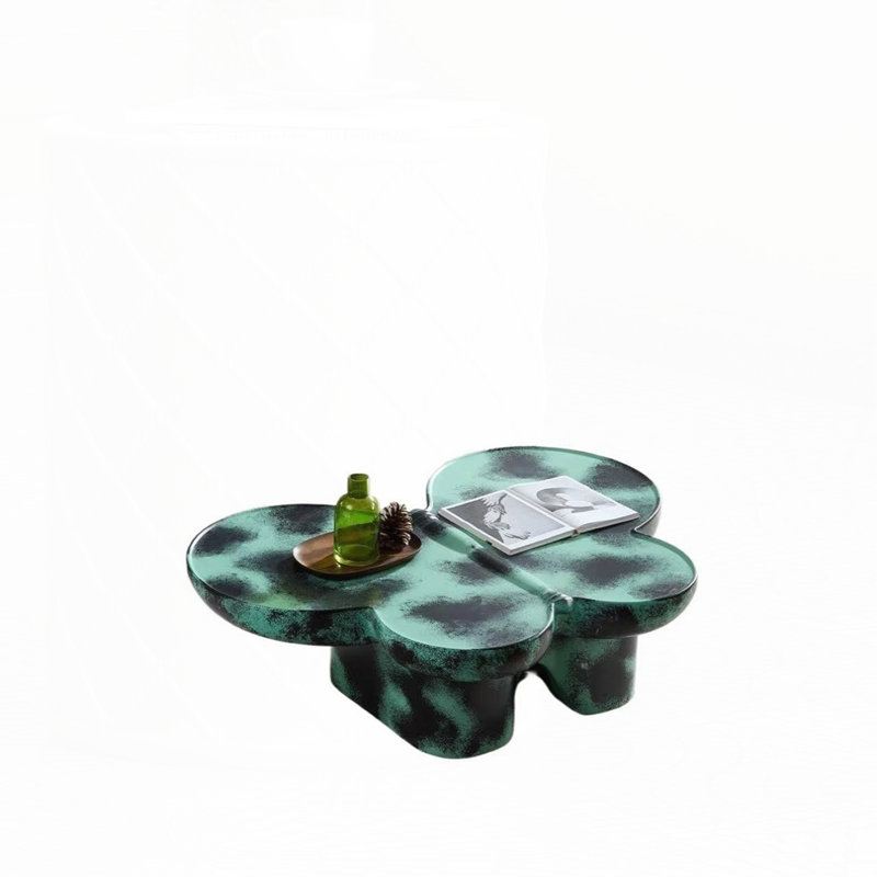 Butterfly design style coffee table, Green