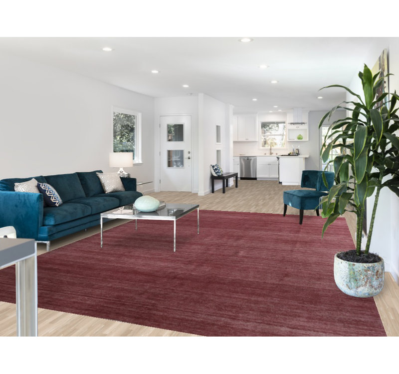 Modern Solid Gabbeh Persian Area Rug 9x12